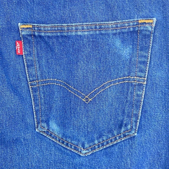 LEVI STRAUSS & CO. 541 MENS BUTTON CLOSURE BLUE JEANS 100% COTTON 38W, 36L - Picture 12 of 17